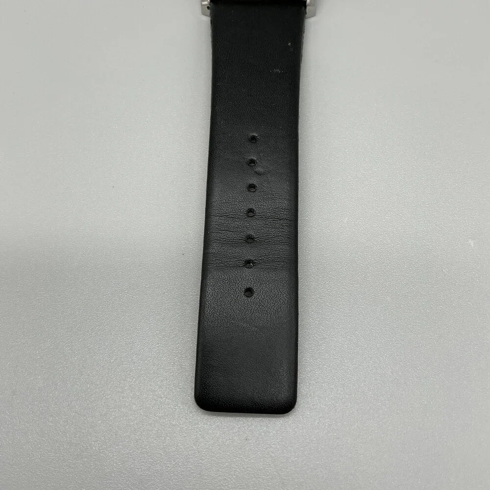 Armitron 20/4309GV Mens Watch 33mm Gray Ombre Dial Black Leather New Battery